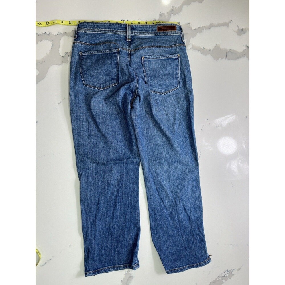 Polo Ralph Lauren Womens 6 Ankle Zip Capri Jeans Blue Stretch Kelly - Picture 2 of 4